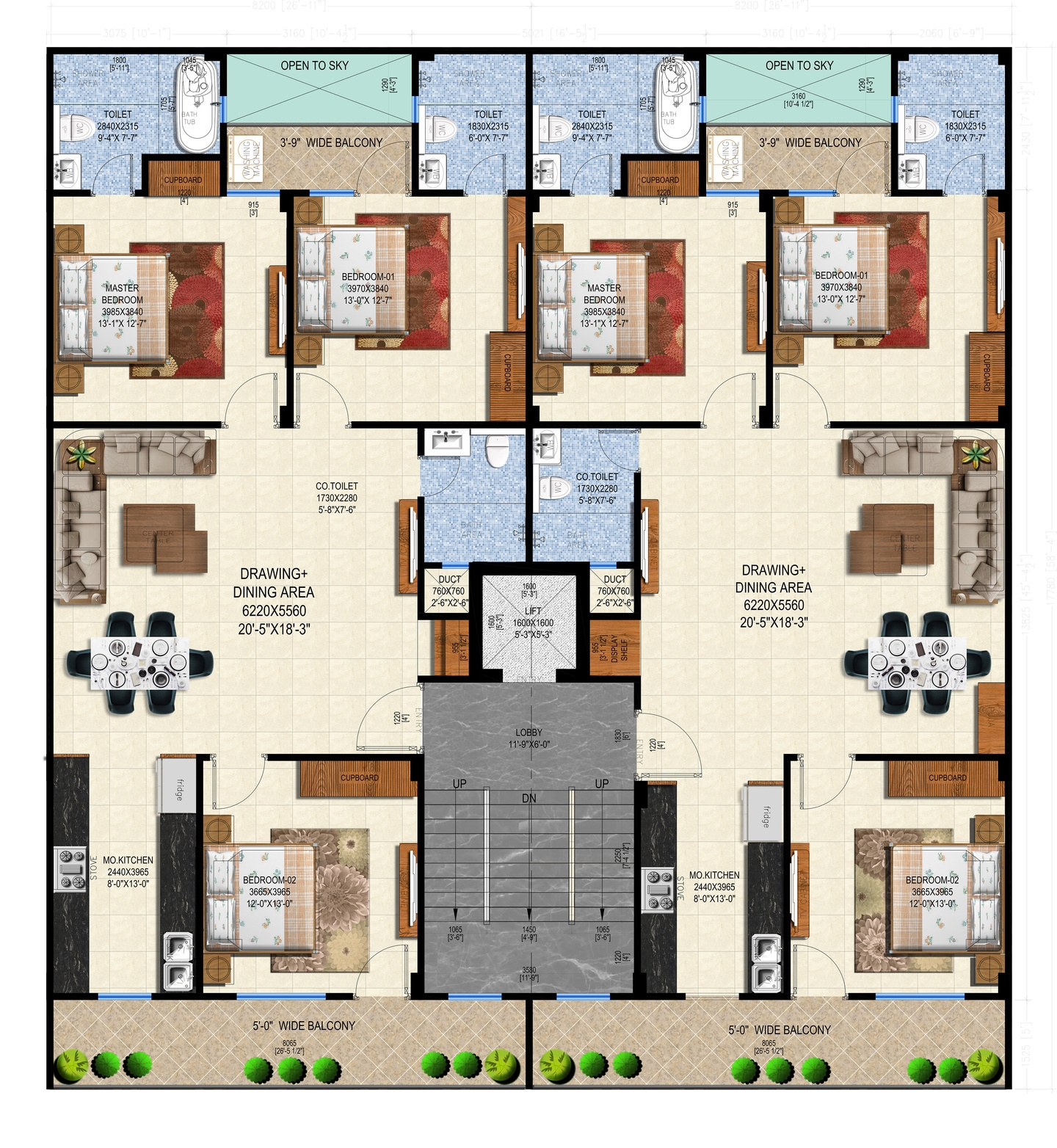 3 BHK Plan